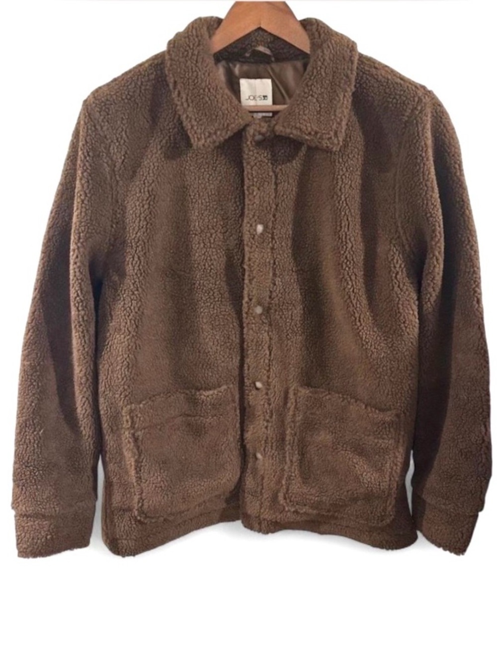 Joe's Jeans Brown Faux Shearling Shirt Jacket Size Men’s Large (NWT)